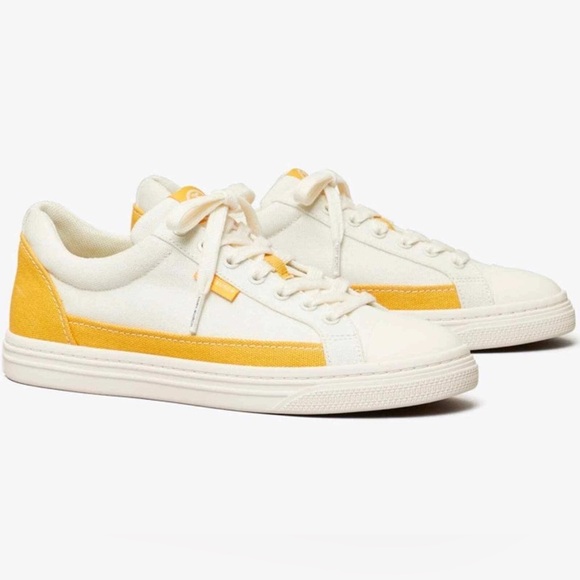Tory Burch Shoes - Tory Burch Yellow and Ivory Sneakers
